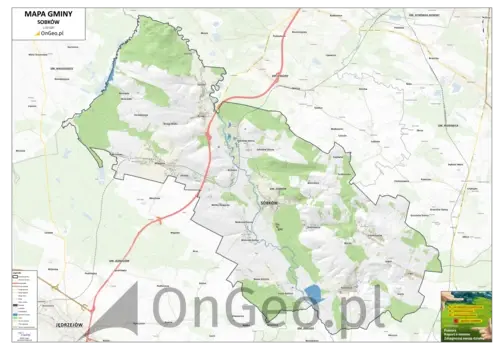 Mapa gminy Sobków